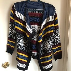 Aztec print cardigan